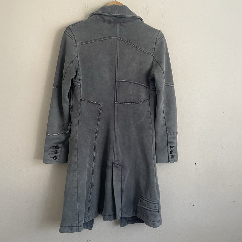 Rerock Nice Two-Tone Distressed Patchwork Coat Ja… - image 2